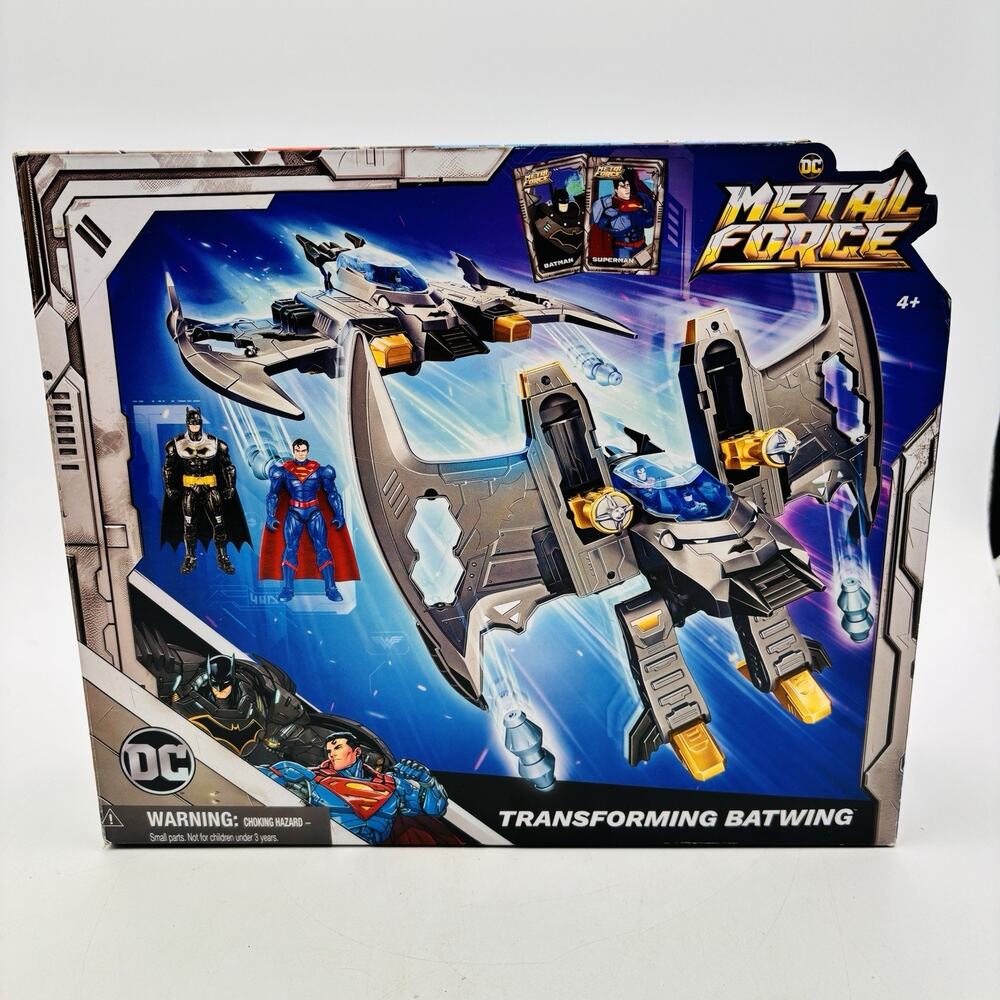 DC Comics Metal Force Transforming Batwing 2-in-1 Playset Batman Superman Figure